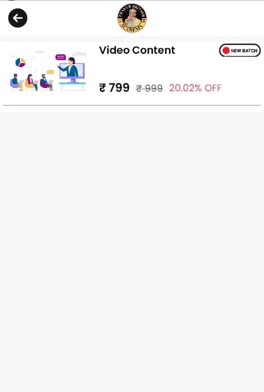 Video Content course in the app, Rs 799