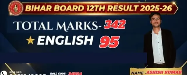 Ashish Kumar result poster